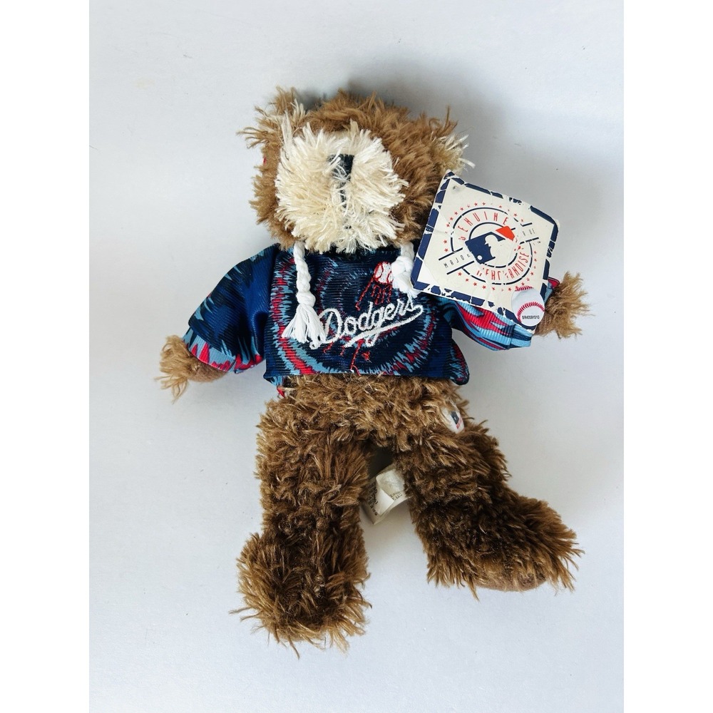 L.A. Dodgers Good Stuff Stuffed Teddy Bear‎ Plush In Hoodie With Tag 8.5"